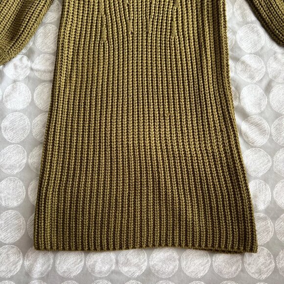 Anthropologie Moon River Sweater Crochet Button Dress Green Sz S - Picture 3 of 16